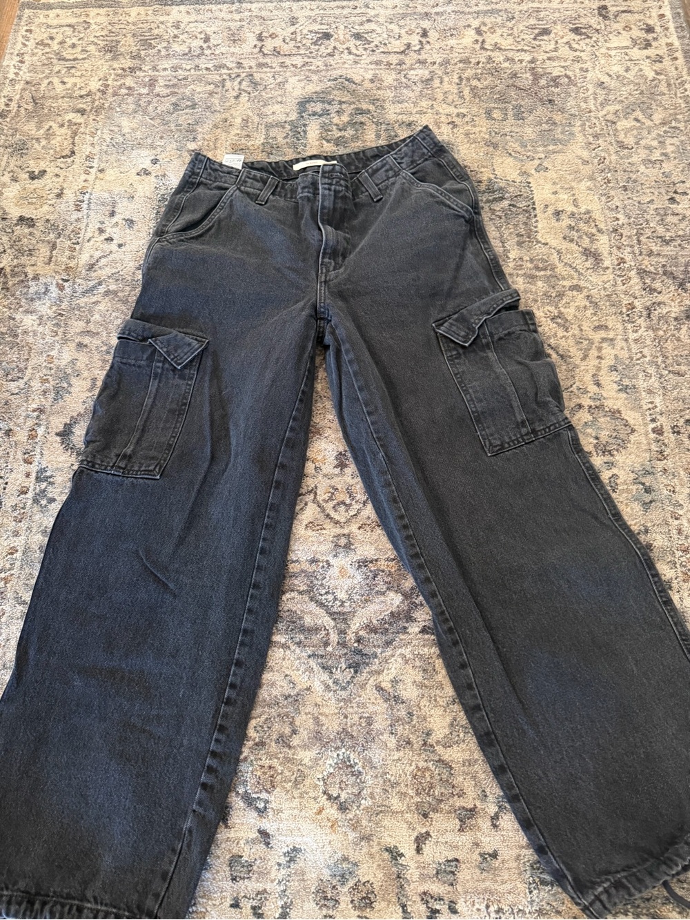 Black Cargo Levi’s Jeans with Side Pockets Style “94 baggy”